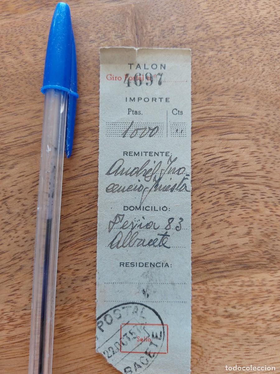 Otros Art&iacute;culos de Coleccionismo en Papel: TALON GIRO - RESGUARDO 100 PTS - A&Ntilde;O 1975