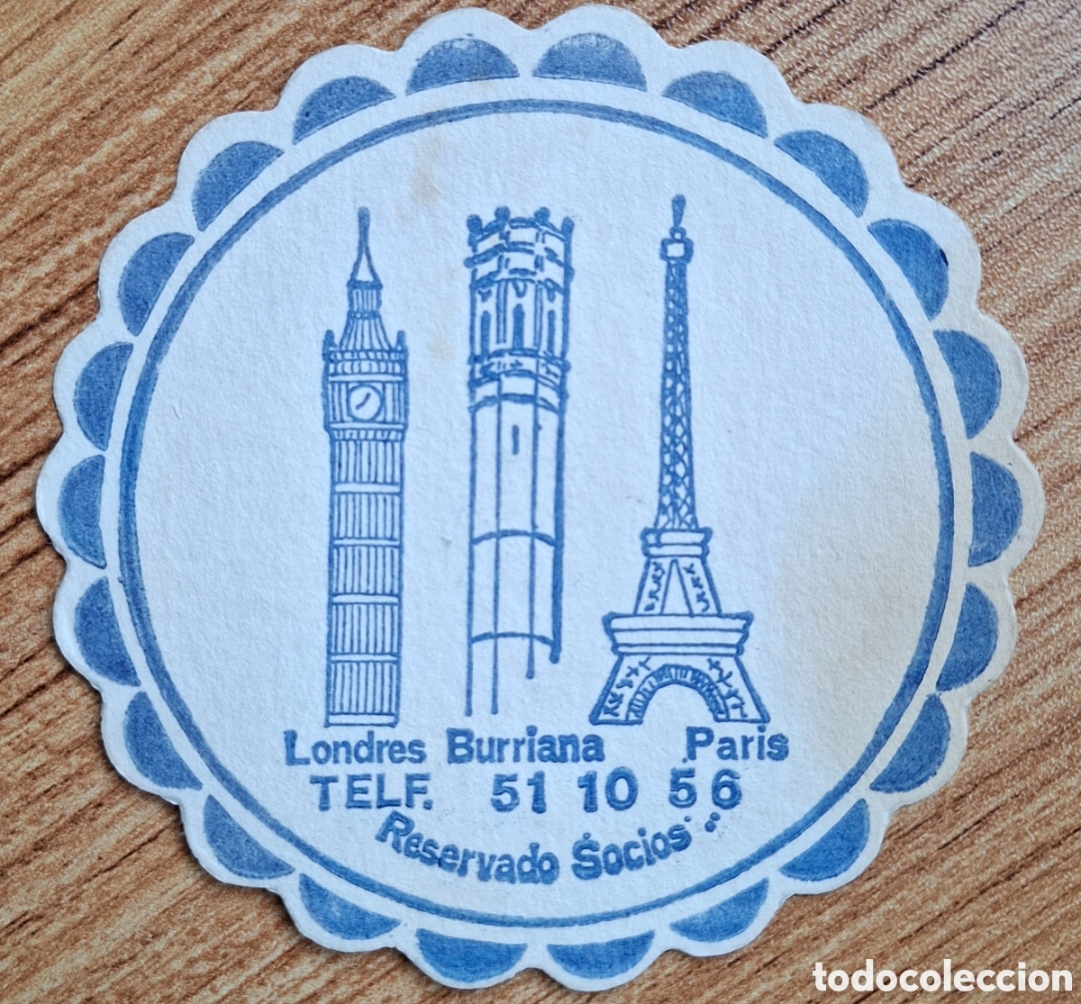 Otros Art&iacute;culos de Coleccionismo en Papel: Posavasos Londres Burriana Par&iacute;s (Castell&oacute;n)