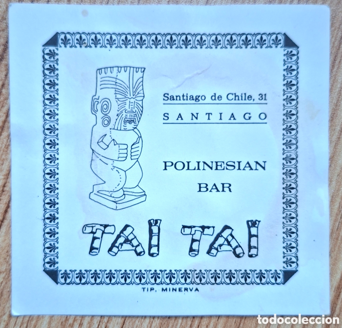 Otros Art&iacute;culos de Coleccionismo en Papel: Posavasos Tai Tai Polinesian Bar - Santiago de Compostela (A / La Coru&ntilde;a)