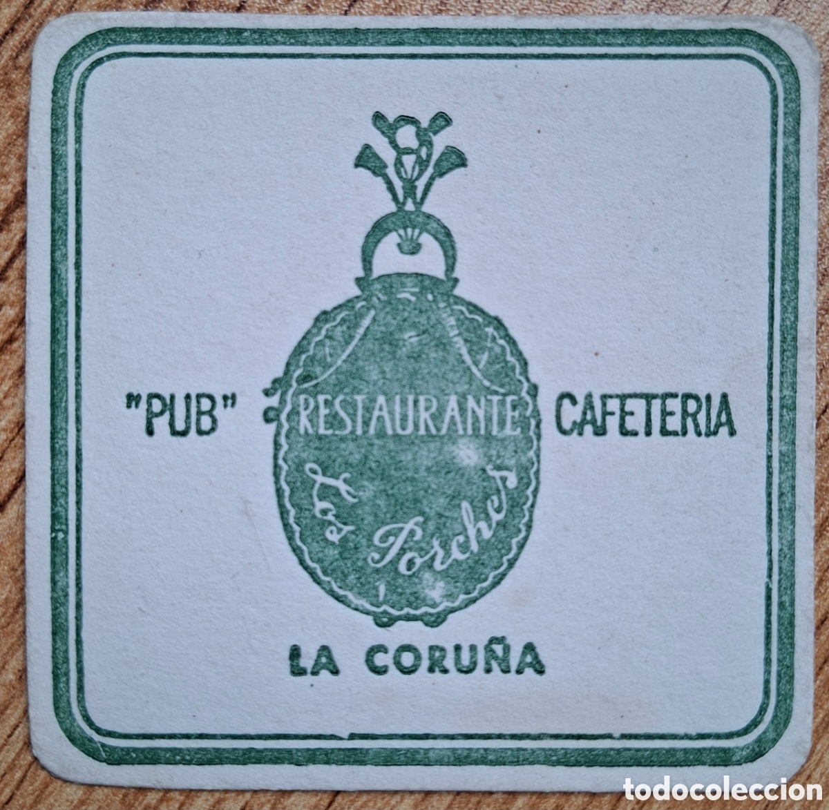 Otros Art&iacute;culos de Coleccionismo en Papel: Posavasos Pub Restaurante Cafeter&iacute;a Los Porches - A / La Coru&ntilde;a