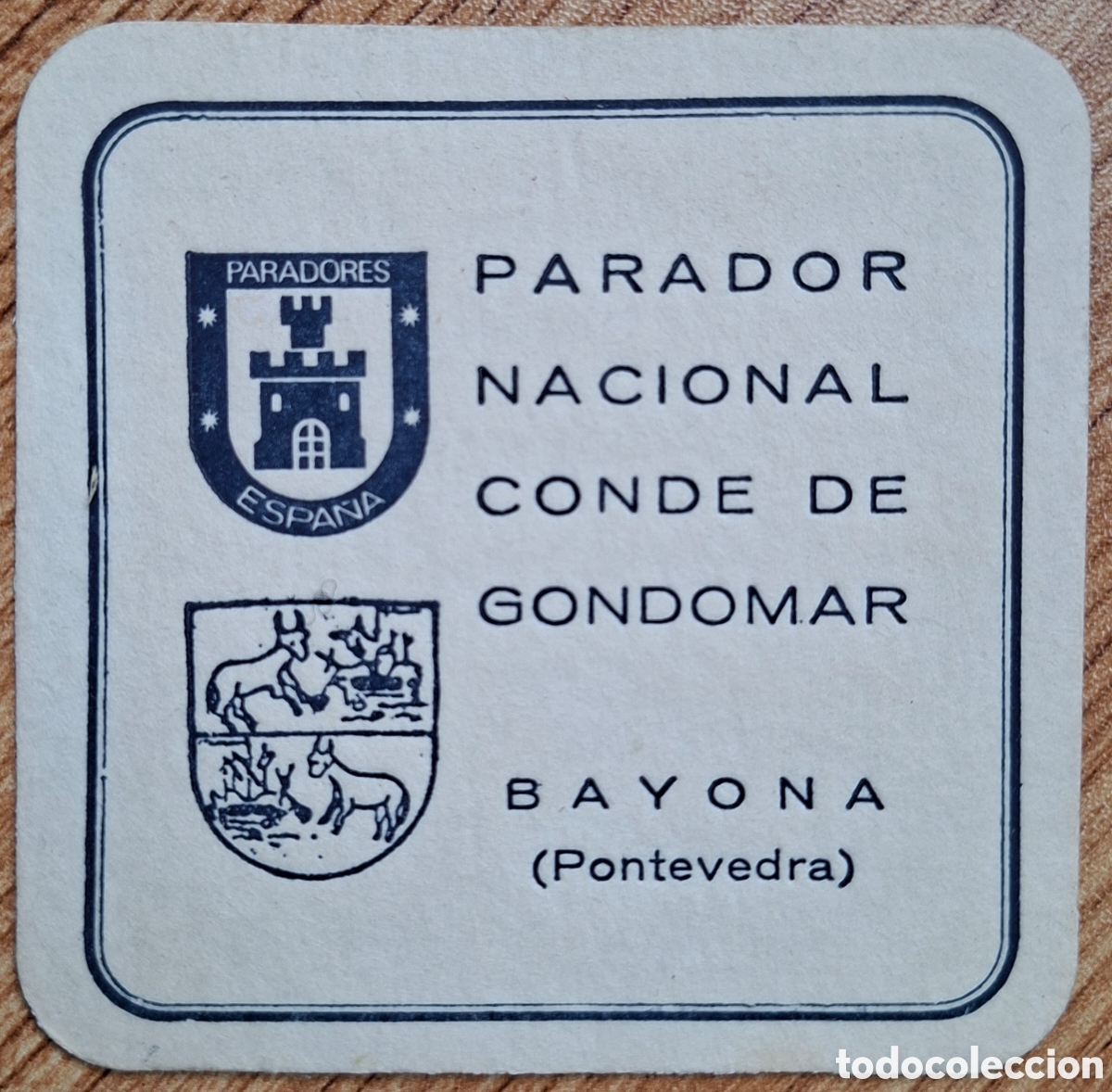 Otros Art&iacute;culos de Coleccionismo en Papel: Posavasos Parador Nacional Conde Gondomar - Baiona / Bayona (Pontevedra)