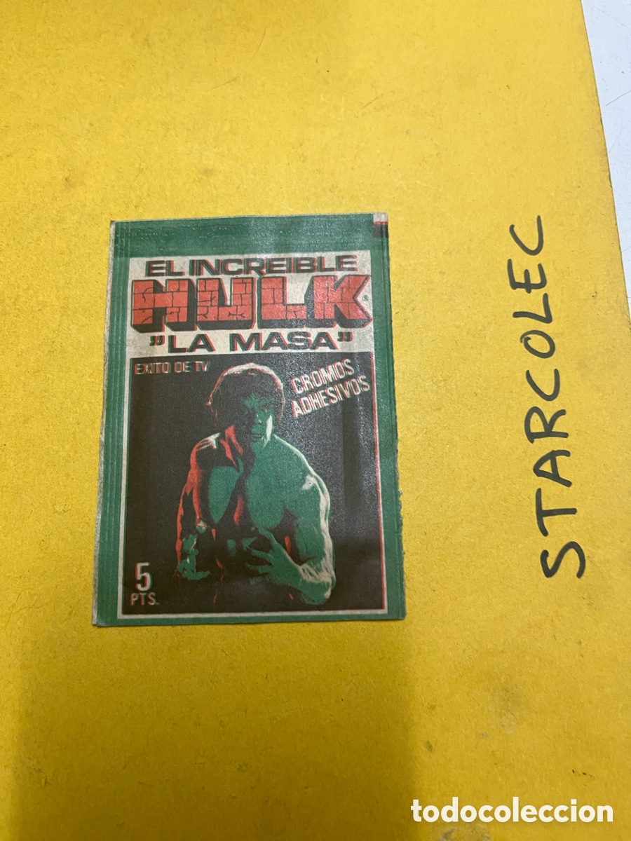 Otros Art&iacute;culos de Coleccionismo en Papel: Sobre cromos sin abrir El incre&iacute;ble Hulk La Masa Fher