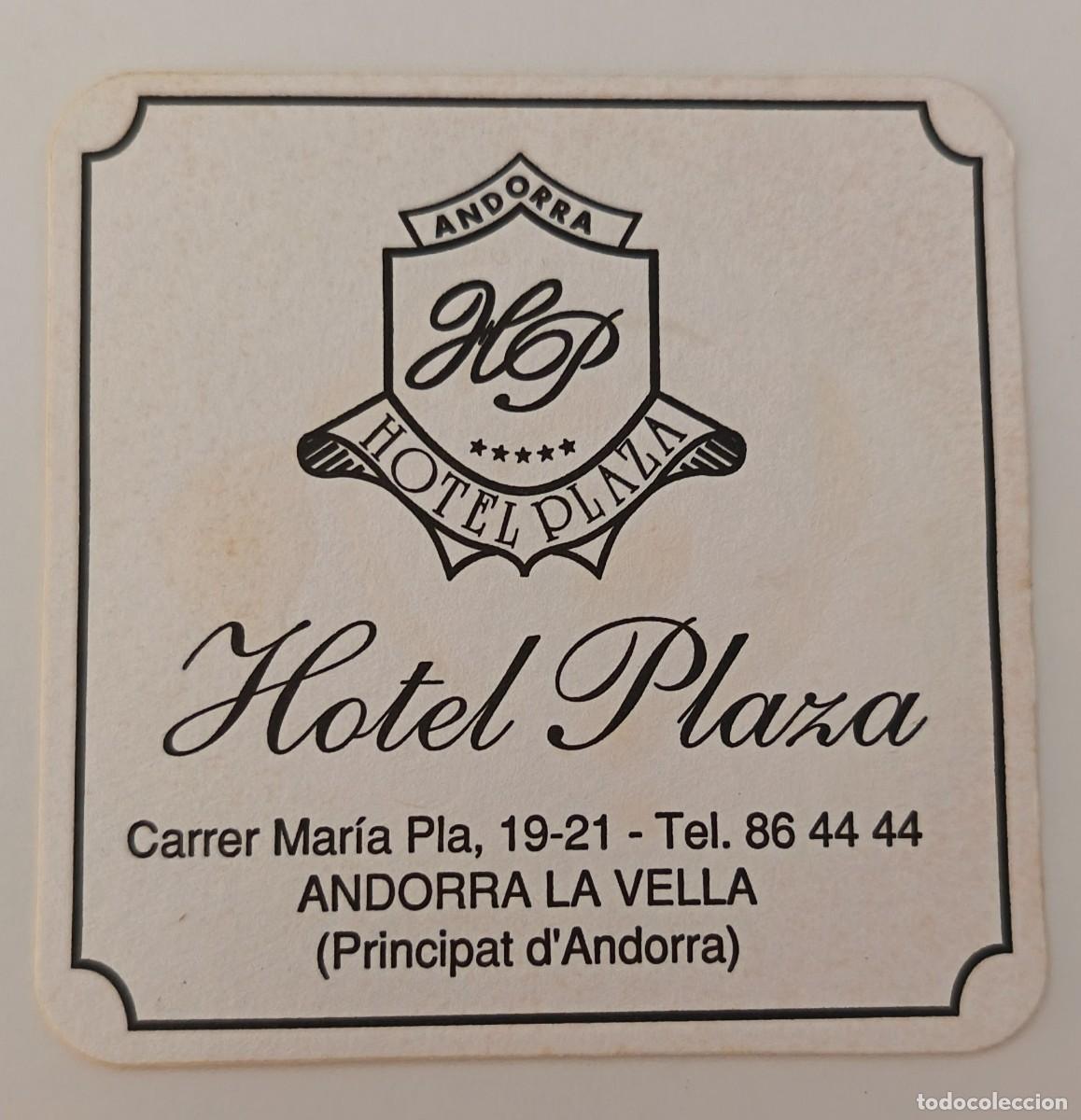 Otros Art&iacute;culos de Coleccionismo en Papel: Posavasos. Cuadrado. Hotel Plaza Andorra ( Pincipat D'Andorra )