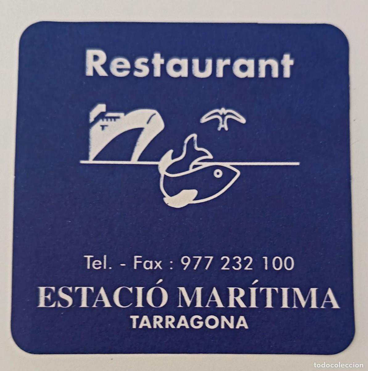 Otros Art&iacute;culos de Coleccionismo en Papel: Posavasos. Cuadrado. Restaurant Estacio Maritima ( Tarragona )
