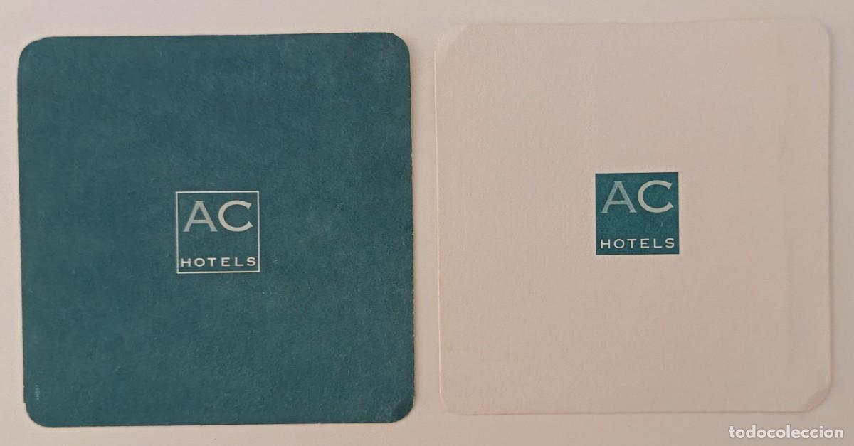 Otros Art&iacute;culos de Coleccionismo en Papel: 2 Posavasos. Cuadrados. AC. Hotels.