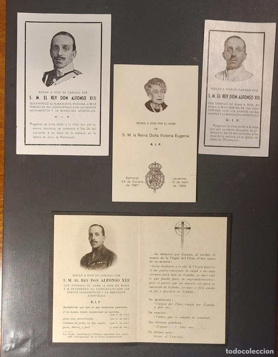 Otros Art&iacute;culos de Coleccionismo en Papel: 3 RECORDATORIOS DEL REY ALFONSO XIII Y UNO DE LA REINA VICTORIA EUGENIA