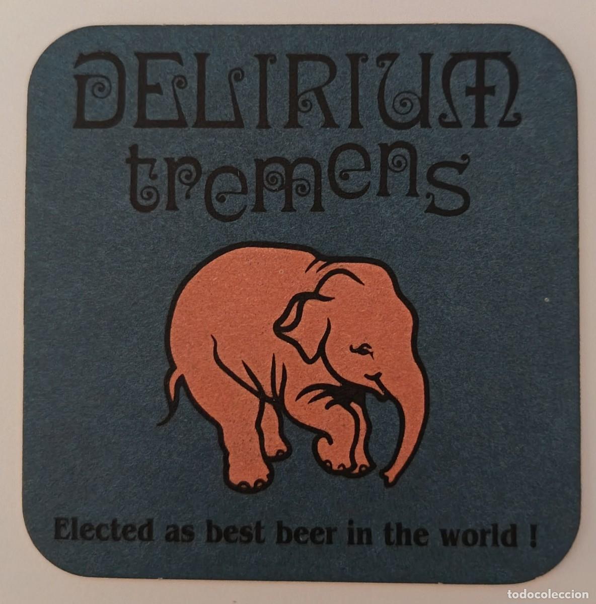 Otros Art&iacute;culos de Coleccionismo en Papel: Posavasos. Cuadrado. Delirium Tremens, elefante.
