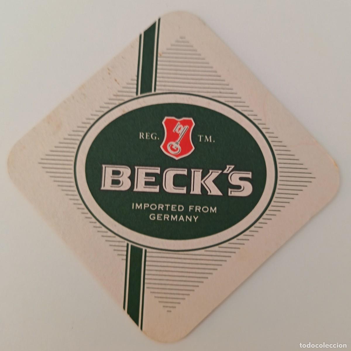 Otros Art&iacute;culos de Coleccionismo en Papel: Posavasos. Cuadrado. BECK'S. Imported from Germany.