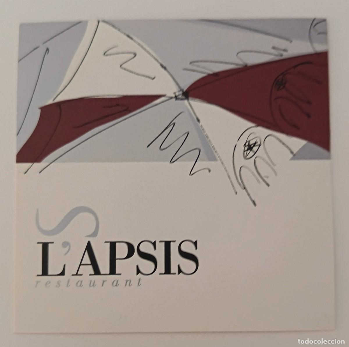 Otros Art&iacute;culos de Coleccionismo en Papel: Posavasos. Cuadrado. Restaurant L'apsis. Barcelona.