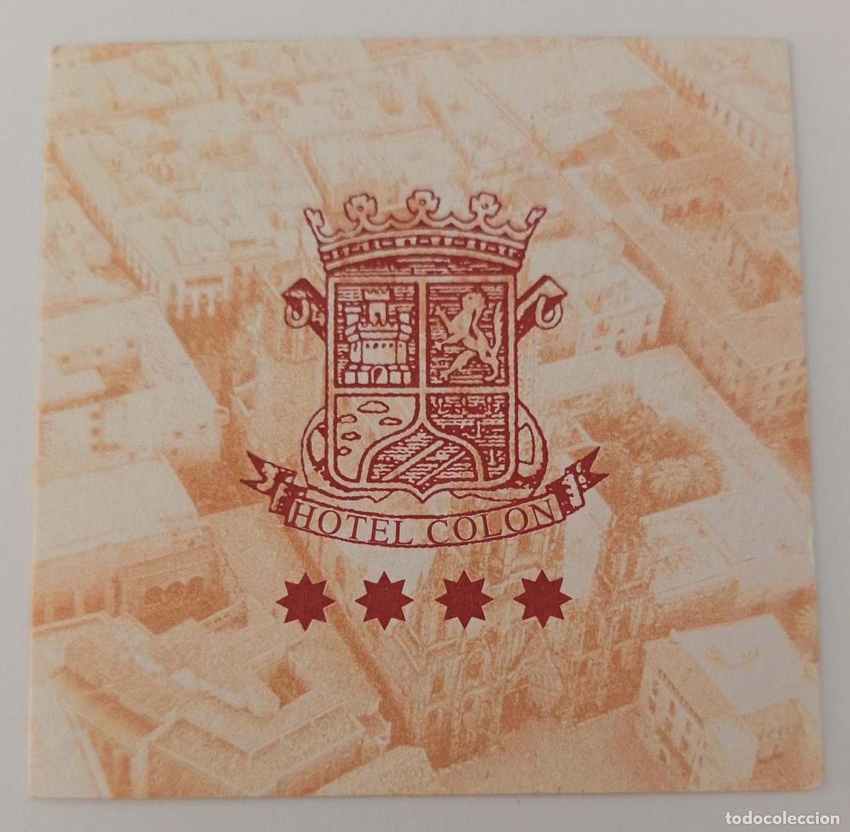 Otros Art&iacute;culos de Coleccionismo en Papel: Posavasos. Cuadrado. Hotel Colon. 4 Estrellas.