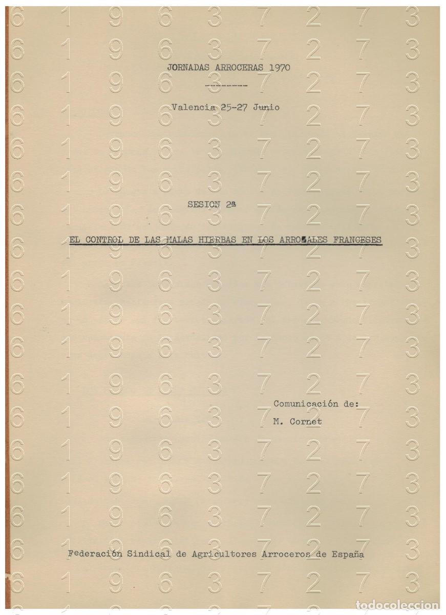 Otros Art&iacute;culos de Coleccionismo en Papel: ARROZ 1970 MALAS HIERBAS EN LOS ARROZALES FRANCESES M CORNET 9 PGS LG34