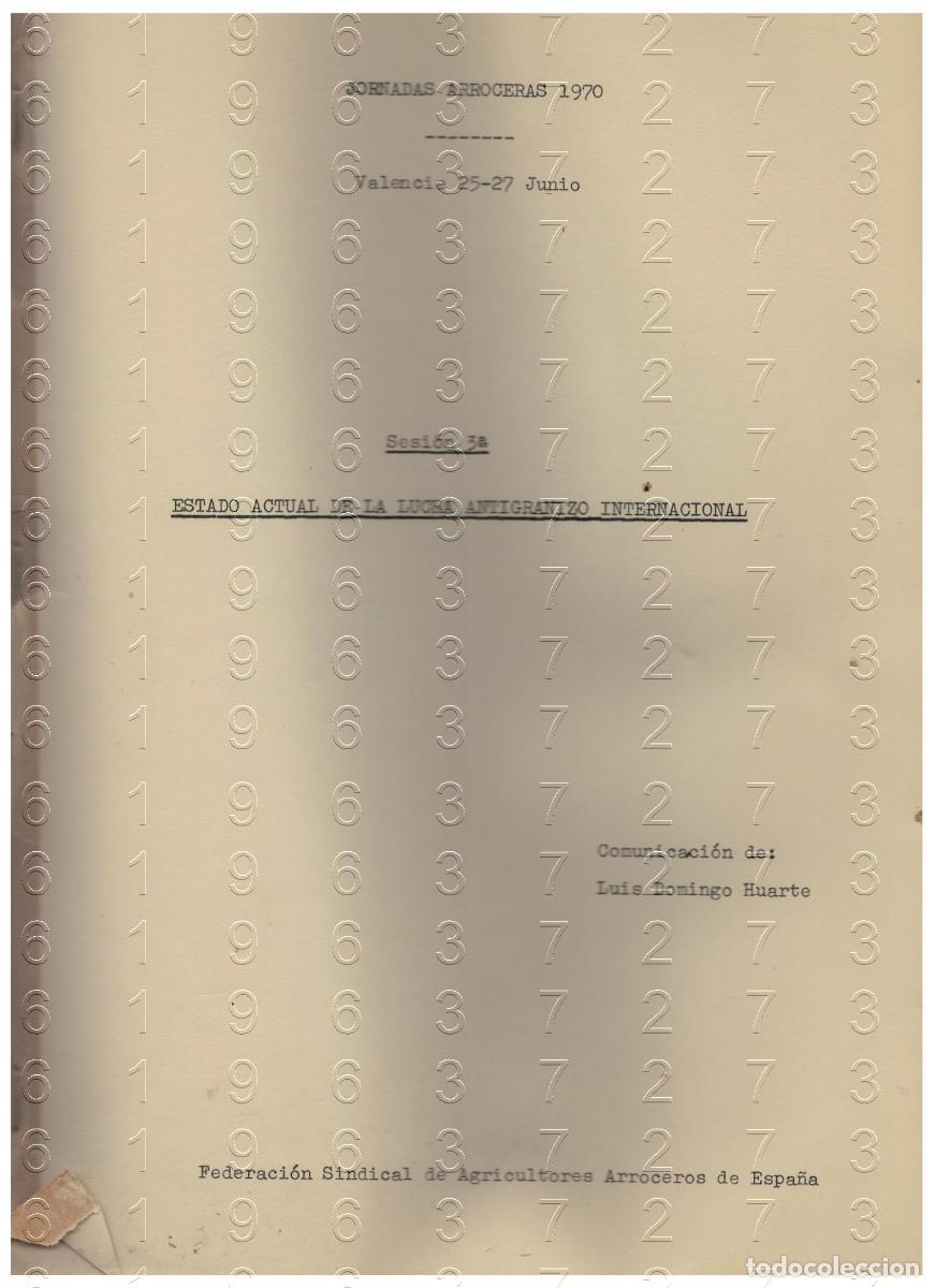 Otros Art&iacute;culos de Coleccionismo en Papel: ARROZ 1970 LUCHA ANTIGRANIZO INTERNACIONAL LUIS DOMINGO HUARTE 68 PGS LG34