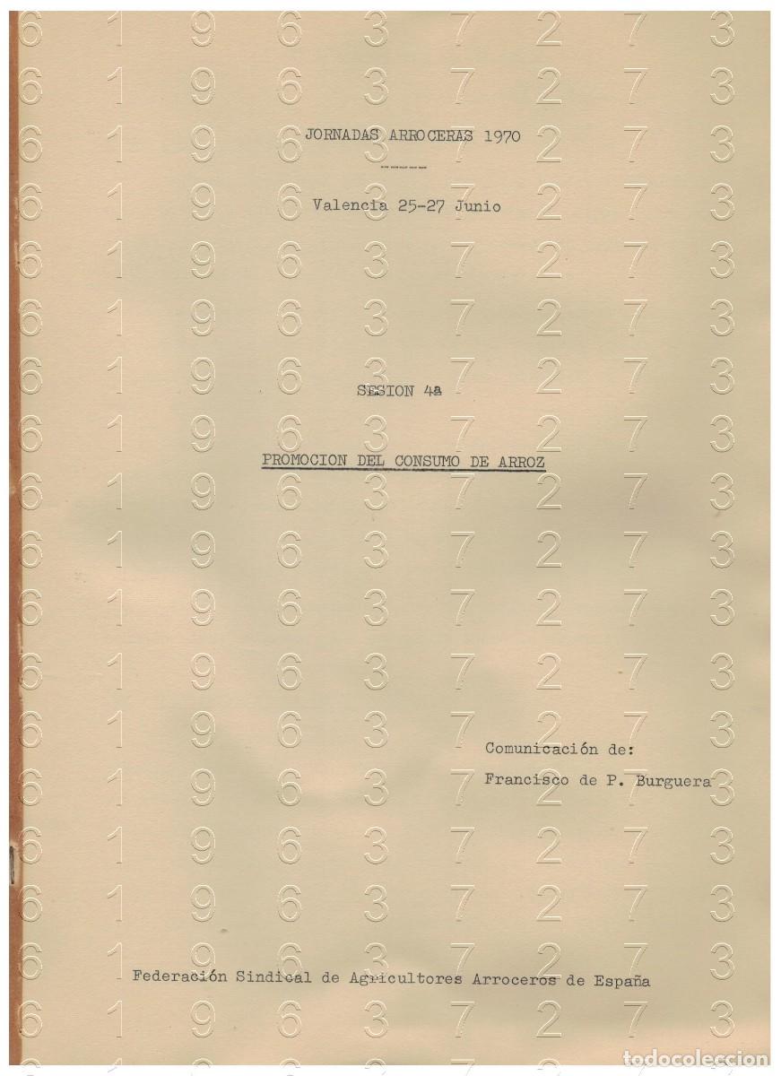 Otros Art&iacute;culos de Coleccionismo en Papel: ARROZ 1970 PROMOCION DEL CONSUMO DE ARROZ FRANCISCO DE P BURGUERA 11 PGS LG34