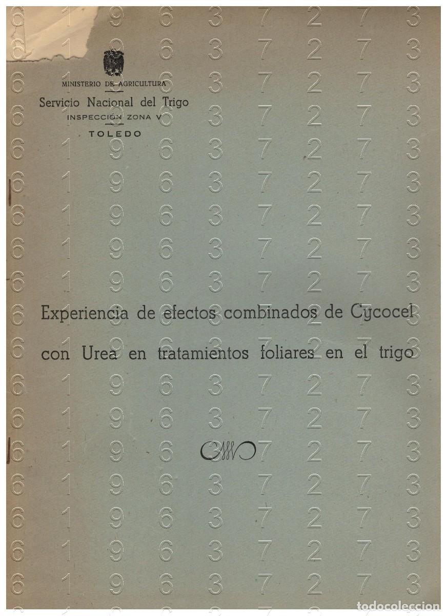Otros Art&iacute;culos de Coleccionismo en Papel: TRIGO 1965 EFECTOS DEL CYCOCEL CON UREA EN EL TRIGO JOSE LUIS ORTEGA SADA PGS LG34