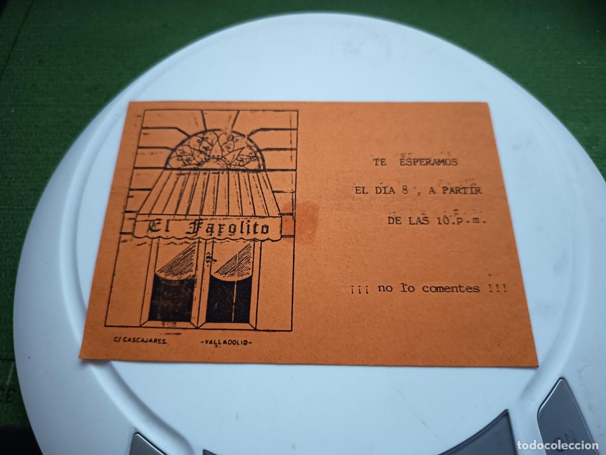 Otros Art&iacute;culos de Coleccionismo en Papel: POSAVASOS PUB EL FAROLITO-VALLADOLID