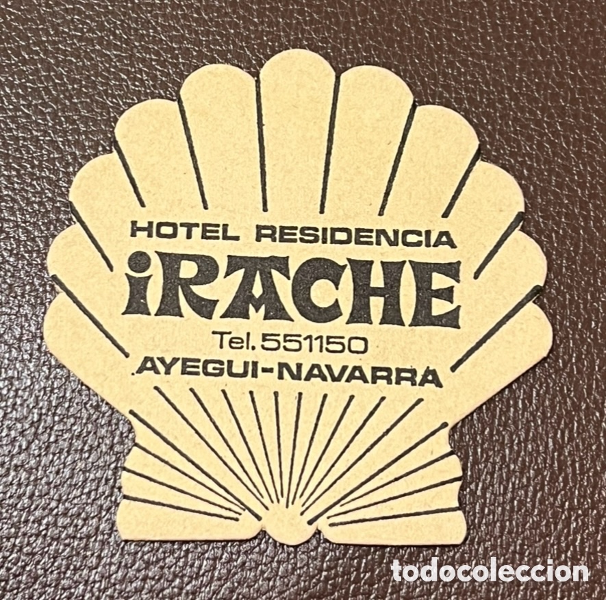 Otros Art&iacute;culos de Coleccionismo en Papel: Posavasos. IRACHE. Hotel Residencia. Ayegui. Navarra. A&ntilde;os 70.