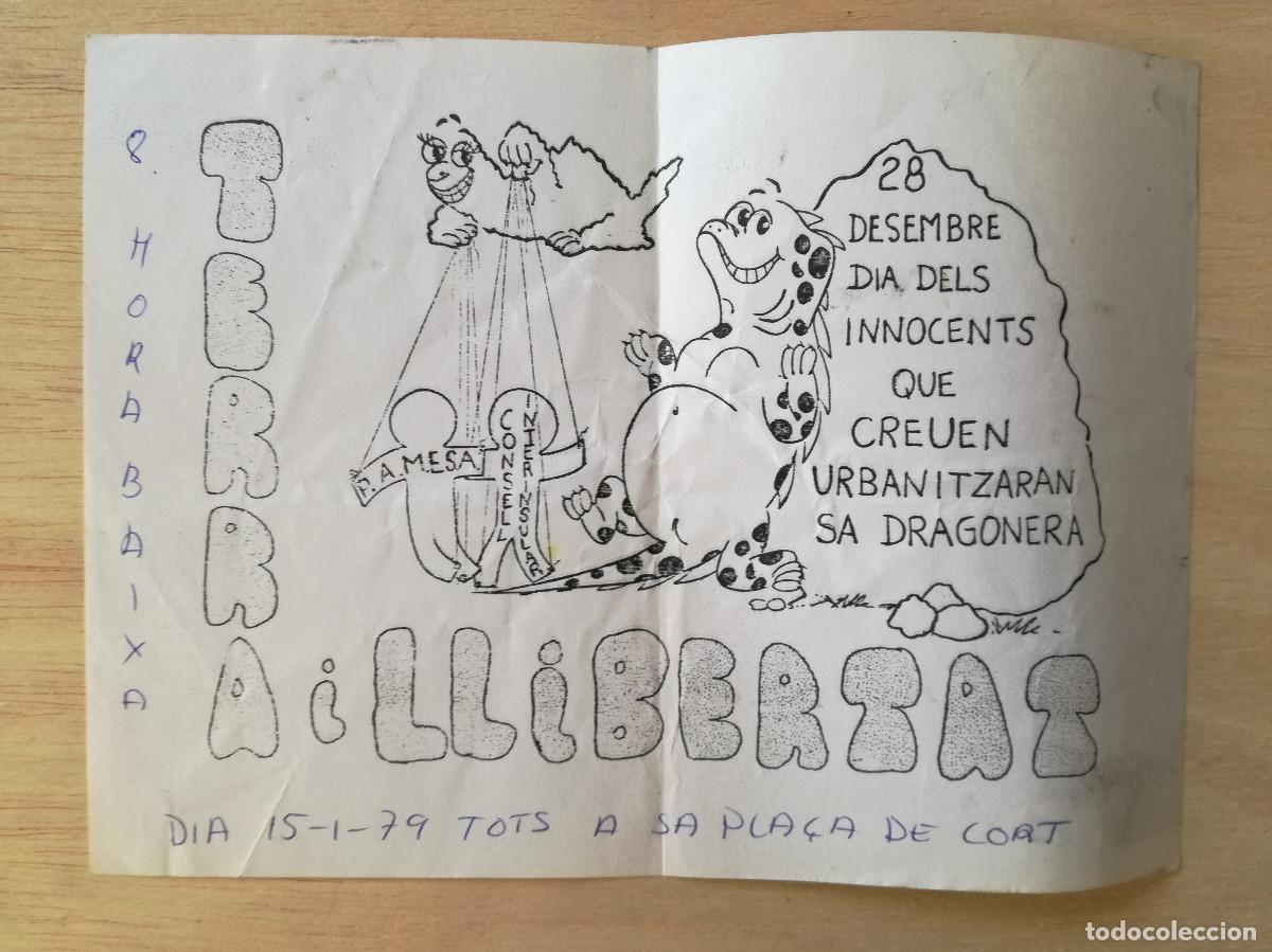 Otros Art&iacute;culos de Coleccionismo en Papel: TERRA I LLIBERTAT 15 GENER 1979 CONTRA URBANITZACIO SA DRAGONERA