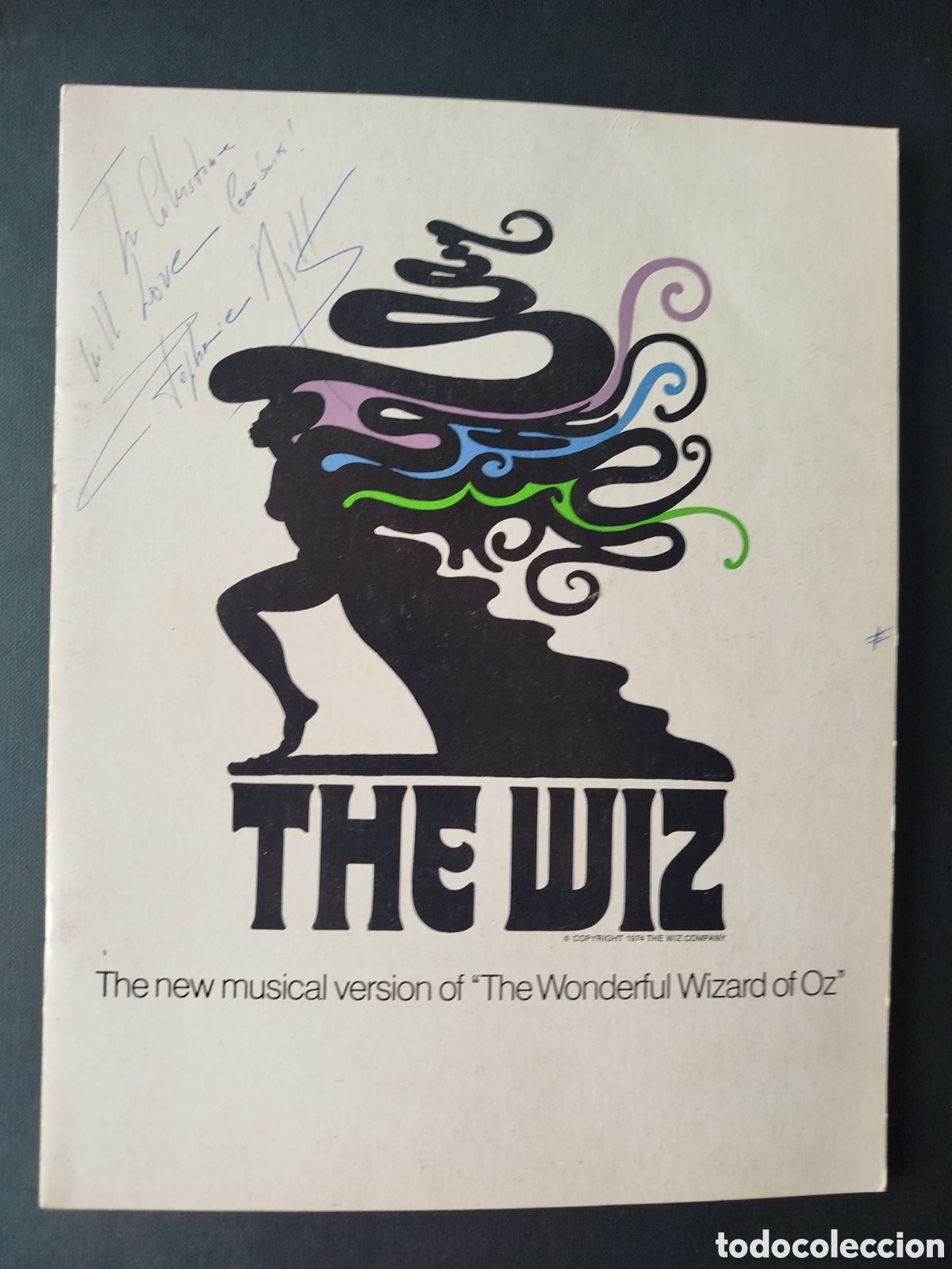 Otros Art&iacute;culos de Coleccionismo en Papel: PROGRAMA DE THE WIZ. FIRMADO POR LA PROTAGONISTA DEL PAPEL DE DOROTHY, STEPHANIE MILLS. N.Y. 1975