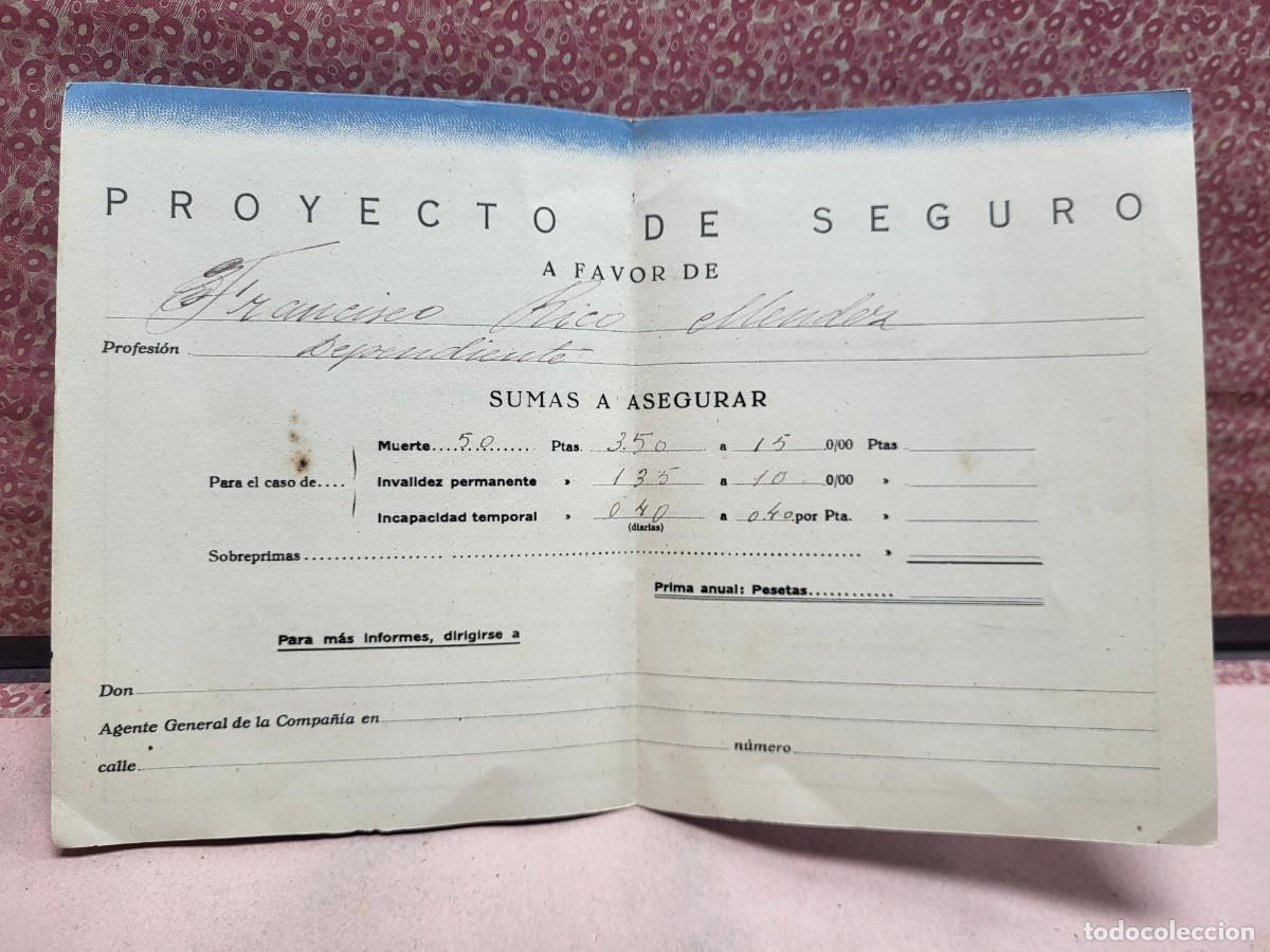 Otros art&iacute;culos de coleccionismo en papel: COMPA&Ntilde;IA VASCONGADA DE SEGUROS Y REASEGUROS SAN SEBASTIAN INCENDIOS ACCIDENTES - Foto 3