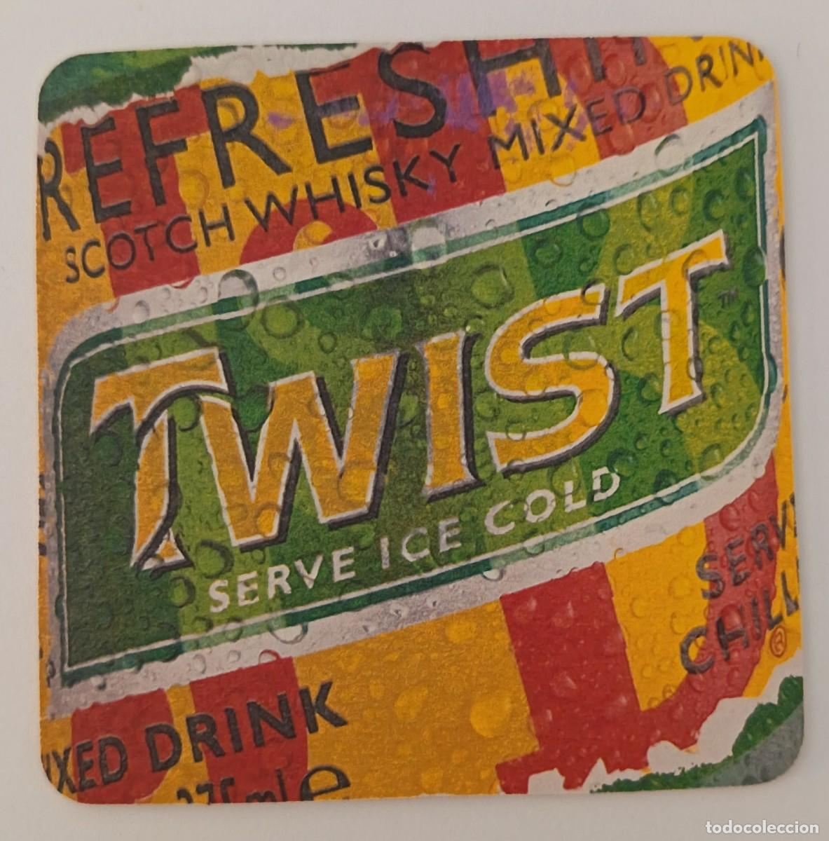 Otros Art&iacute;culos de Coleccionismo en Papel: Posavasos. Cuadrado. Twist. Serve Ice Cold. Hay otra manera. J&B.