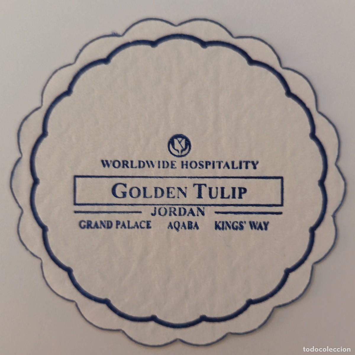 Otros Art&iacute;culos de Coleccionismo en Papel: Posavasos. Redondo. Golden Tulip Gran Palace. Jordania.