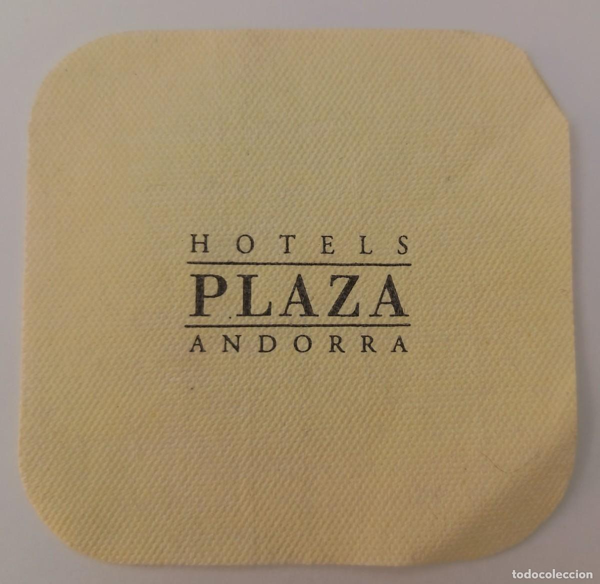 Otros Art&iacute;culos de Coleccionismo en Papel: Posavasos. Cuadrado. Hoteles Plaza Andorra.