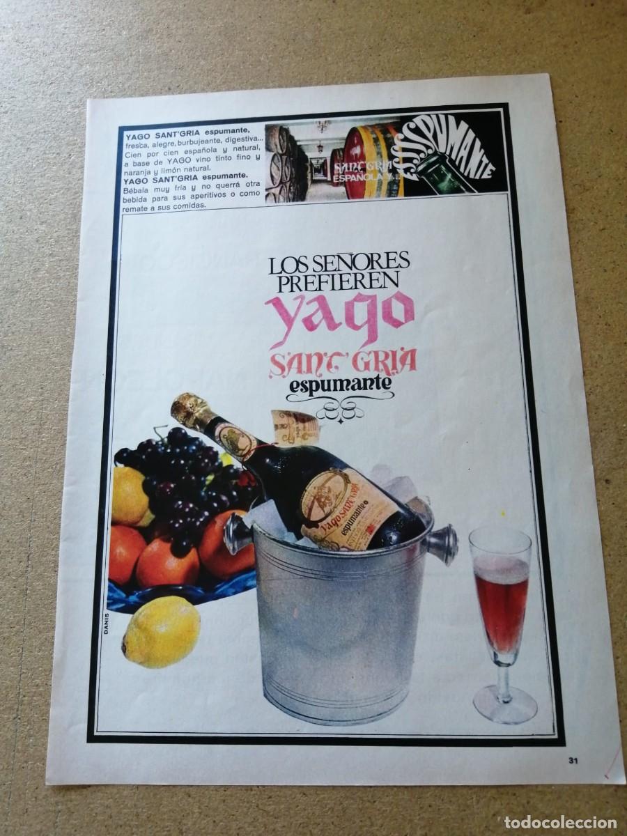 Otros Art&iacute;culos de Coleccionismo en Papel: ANUNCIO. SANGRIA YAGO