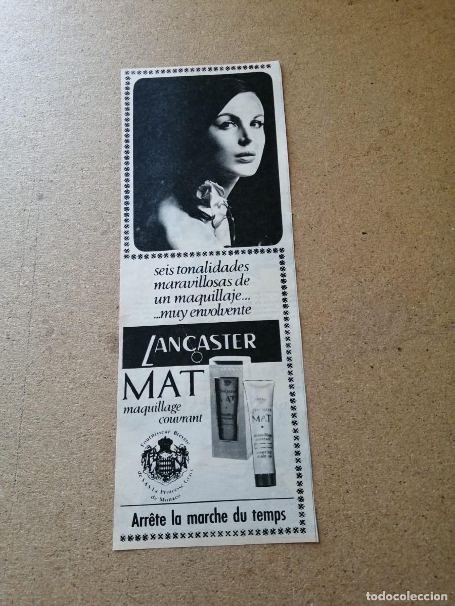 Otros Art&iacute;culos de Coleccionismo en Papel: ANUNCIO. LANCASTER, MAT MAQUILLAJE