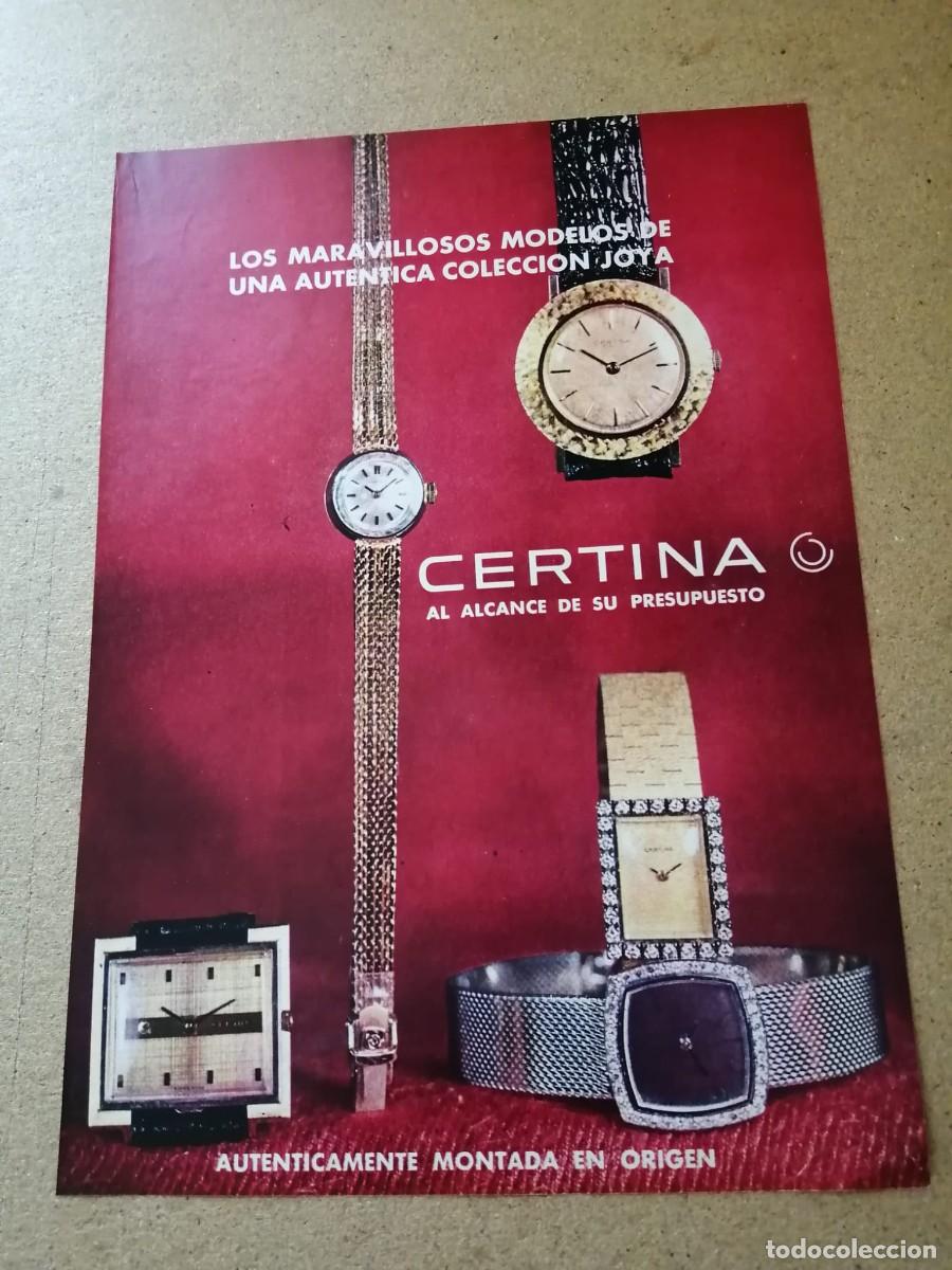 Otros Art&iacute;culos de Coleccionismo en Papel: ANUNCIO. RELOJES CERTINA