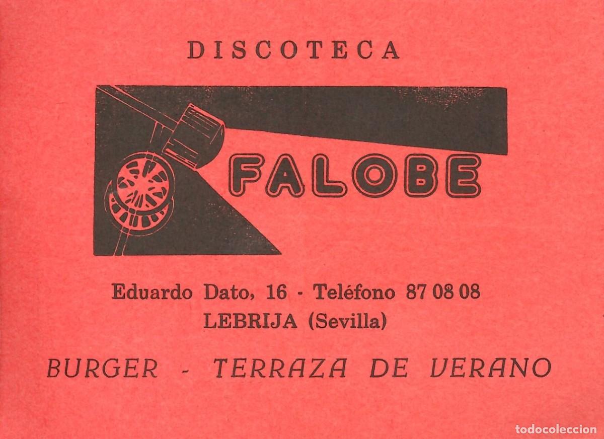 Otros Art&iacute;culos de Coleccionismo en Papel: ENTRADA DISCOTECA - FALOBE - LEBRIJA (SEVILLA) - CONCURSO 1989 &rdquo;AIRES DE SEVILLANAS&rdquo; RADIO LEBRIJA