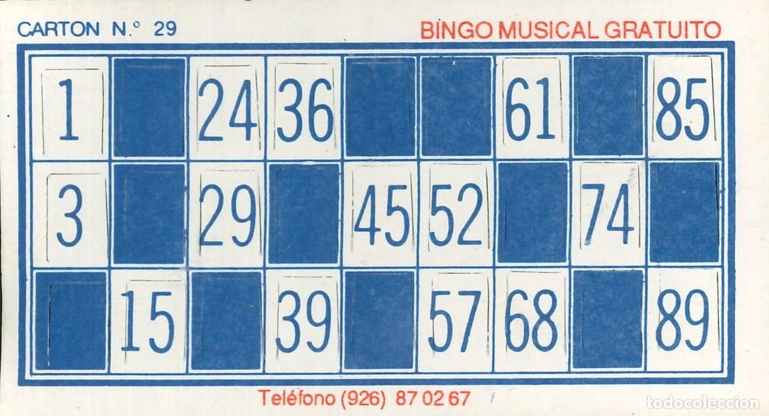 Otros Art&iacute;culos de Coleccionismo en Papel: ENTRADA DISCOTECA - BINGO MUSICAL GRATUITO