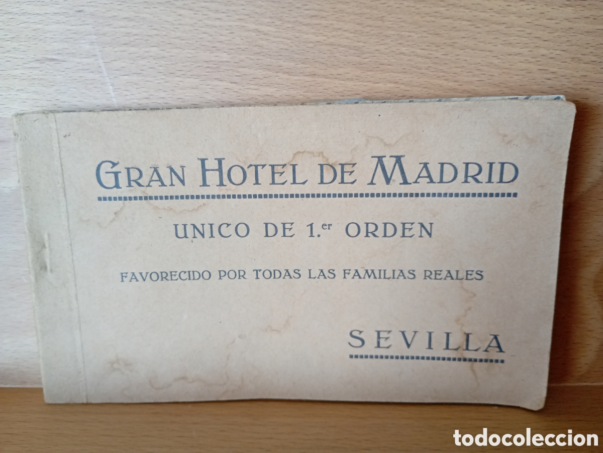 Otros Art&iacute;culos de Coleccionismo en Papel: Tarjetas postales gran hotel de Madrid &uacute;nico 1 orden Sevilla familias reales tarjeta postal