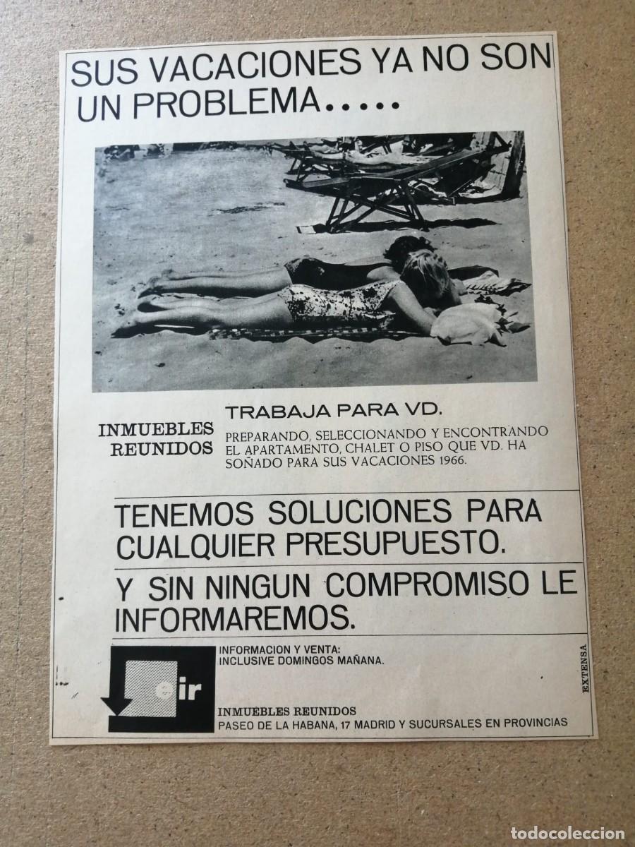 Otros Art&iacute;culos de Coleccionismo en Papel: ANUNCIO. INMUEBLES REUNIDOS