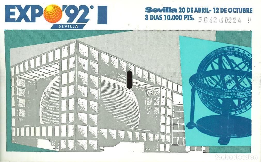 Otros Art&iacute;culos de Coleccionismo en Papel: EXPO'92 - SEVILLA 1992 - ENTRADA 3 DIAS - 10.000 PTAS - ADULTO - 22-24-25-04-1992