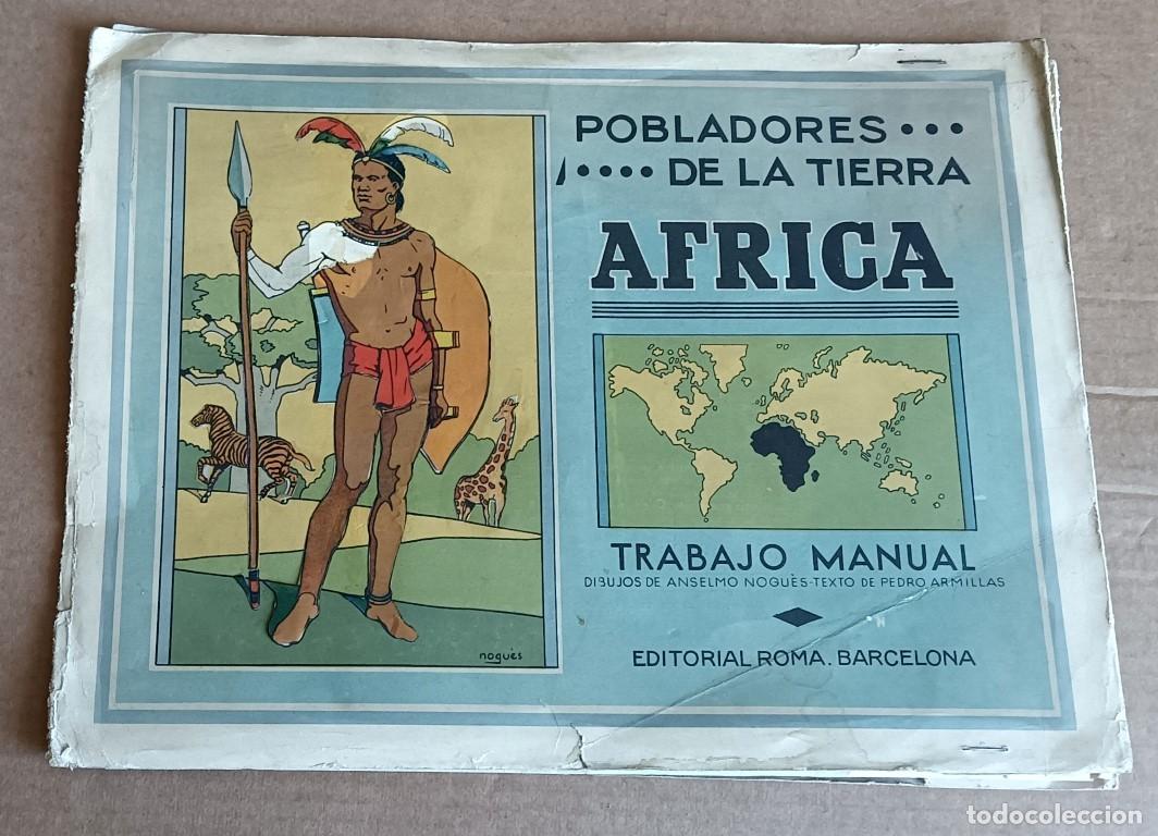 Otros Art&iacute;culos de Coleccionismo en Papel: POBLADORES DE LA TIERRA AFRICA - Trabajo manual - Ed. Roma - Barcelona