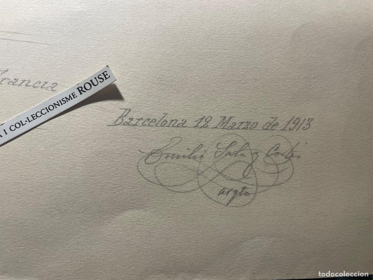 Otros Art&iacute;culos de Coleccionismo en Papel: ARQUITECTURA - EMILIO SALA CORTES - ANTIGUO PLANO ORIGINAL BARCELONA 12 MARZO 1913 - FIRMADO EMILIO