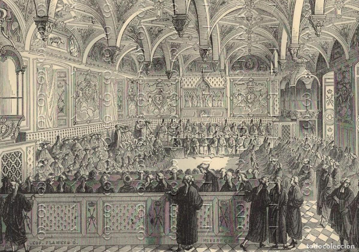 Otros Art&iacute;culos de Coleccionismo en Papel: PARIS ASAMBLEA 1787 GRABADO SIGLO XIX 17X12 M26