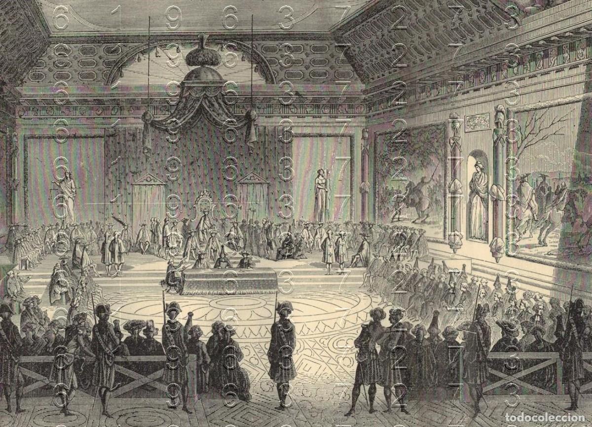 Otros Art&iacute;culos de Coleccionismo en Papel: PARIS REUNION DE NOTABLES 1787 GRABADO SIGLO XIX 17X12 M26