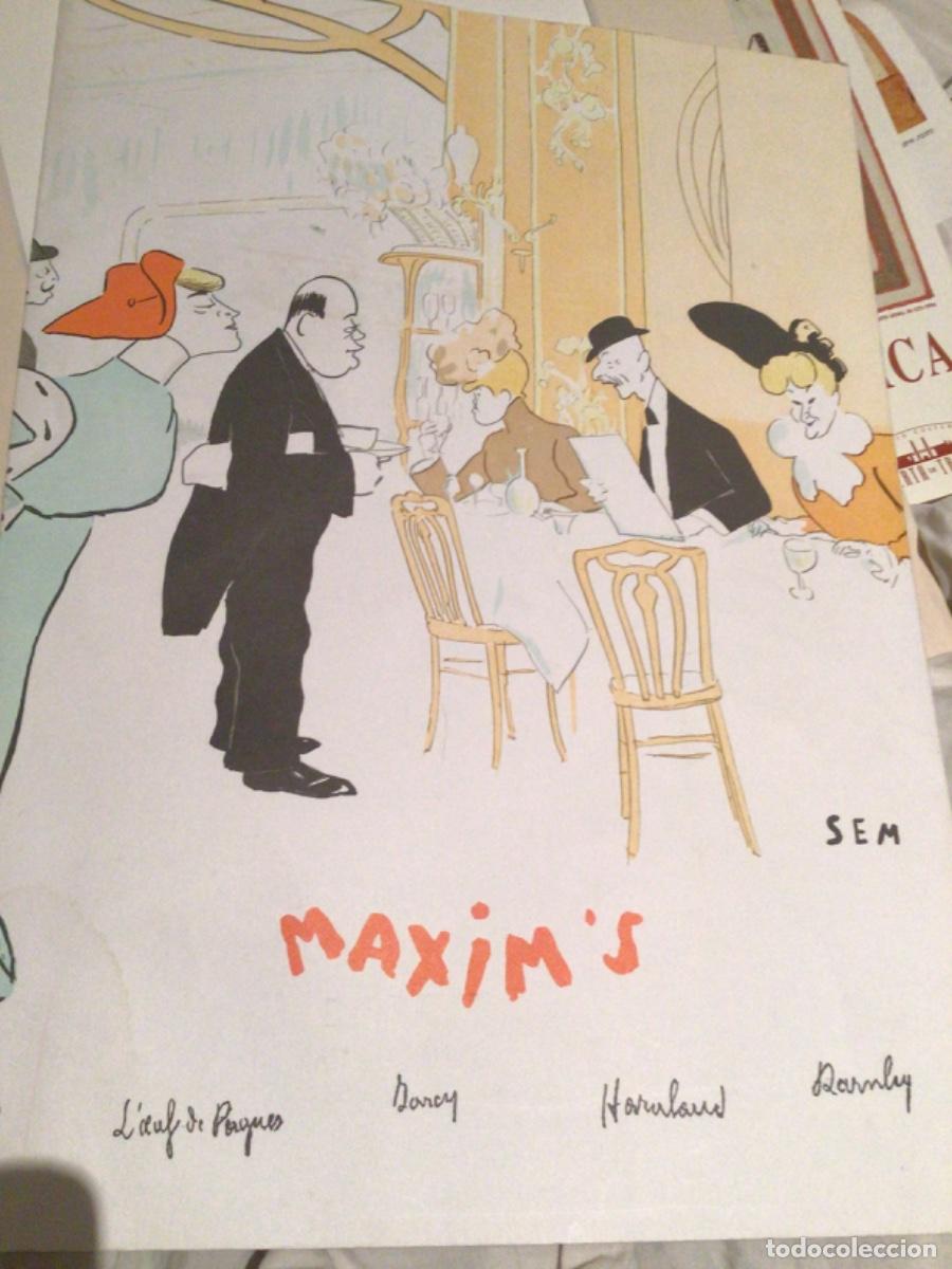 Otros Art&iacute;culos de Coleccionismo en Papel: Men&uacute; Restaurante Maxim&rsquo;s Sem , a&ntilde;os 80