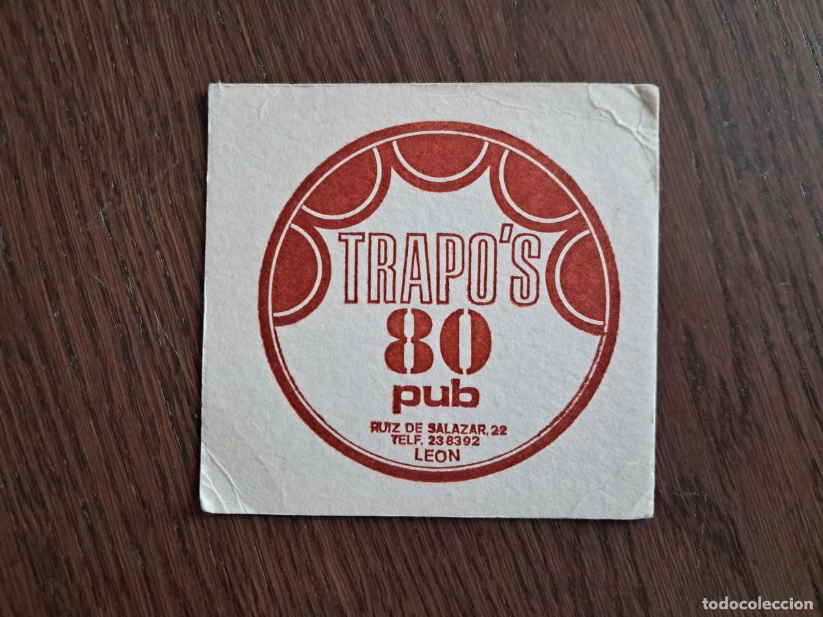 Otros Art&iacute;culos de Coleccionismo en Papel: posavasos de publicidad, Trapo's 80 pub, Le&oacute;n.