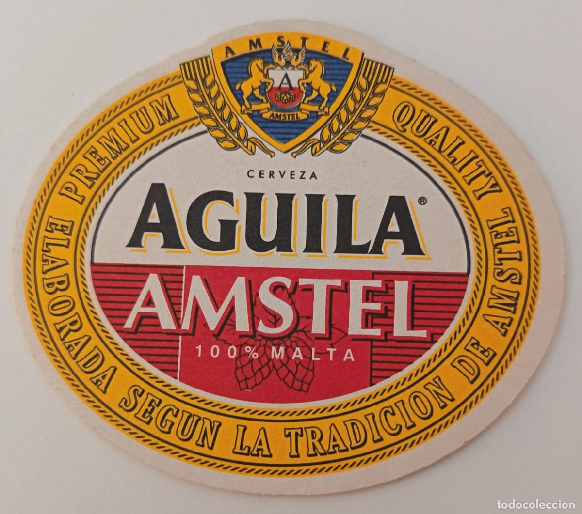 Otros Art&iacute;culos de Coleccionismo en Papel: Posavasos. Ovalado. Aguila Amstel. 100% Malta.