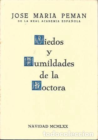 Otros Art&iacute;culos de Coleccionismo en Papel: MIEDOS Y HUMILDADES DE LA DOCTORA - NAVIDAD 1970 - PEMAN, JOSE MARIA - A-PEMAN-336