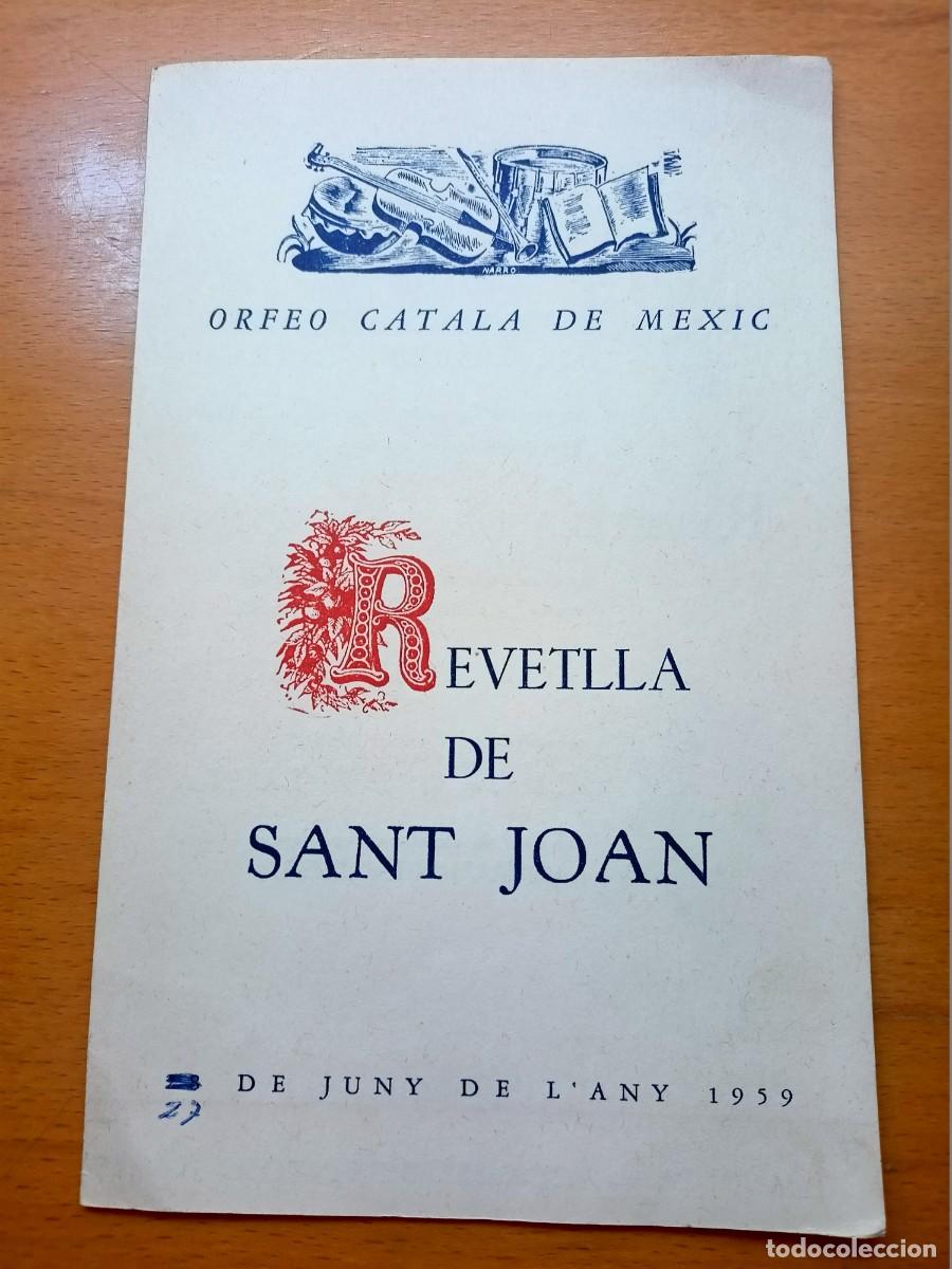 Otros Art&iacute;culos de Coleccionismo en Papel: PROGRAMA DE LA REVETLLA DE SANT JOAN DE L'ANY 1959 DE ORFEO CATALA DE MEXIC