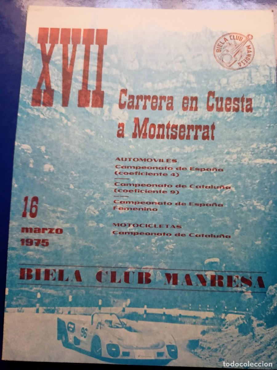 Otros Art&iacute;culos de Coleccionismo en Papel: INSCRIPC. Y DERECHOS DE LA PRUEBA XVII CARRERA EN CUESTA A MONTSERRAT,MARZO 1975