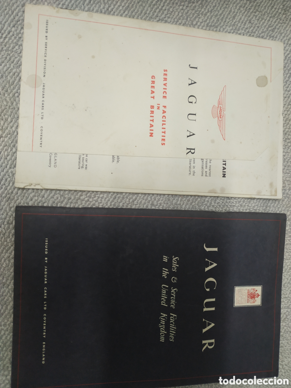 Otros art&iacute;culos de coleccionismo en papel: jaguar a&ntilde;os 60 libro de servicio y ventas