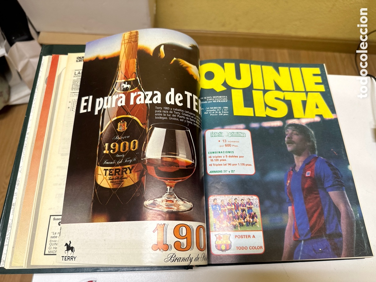 Otros Art&iacute;culos de Coleccionismo en Papel: Revista Quinielista 1986-88 Encuadernada en dos tomos n&uacute;meros 48-128