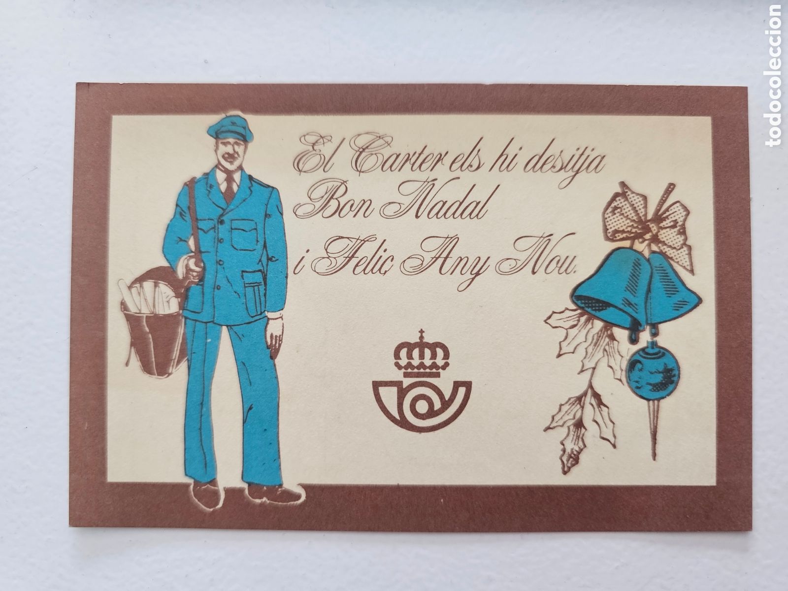 Otros art&iacute;culos de coleccionismo en papel: Tarjeta de felicitaci&oacute;n de Navidad El Carter els hi desitja Bon Nadal i Feli&ccedil; Any Nou 1970s 1980s