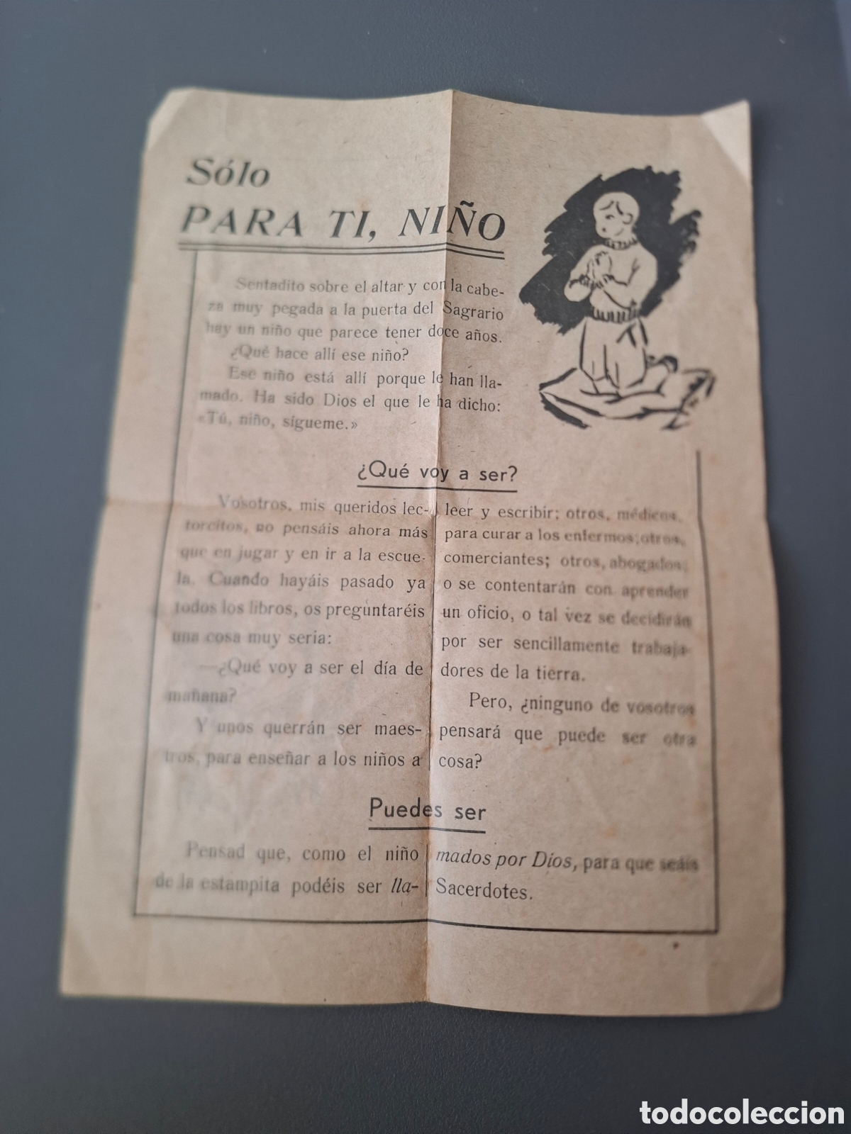 Otros Art&iacute;culos de Coleccionismo en Papel: Solo para ti ni&ntilde;o - 1940?