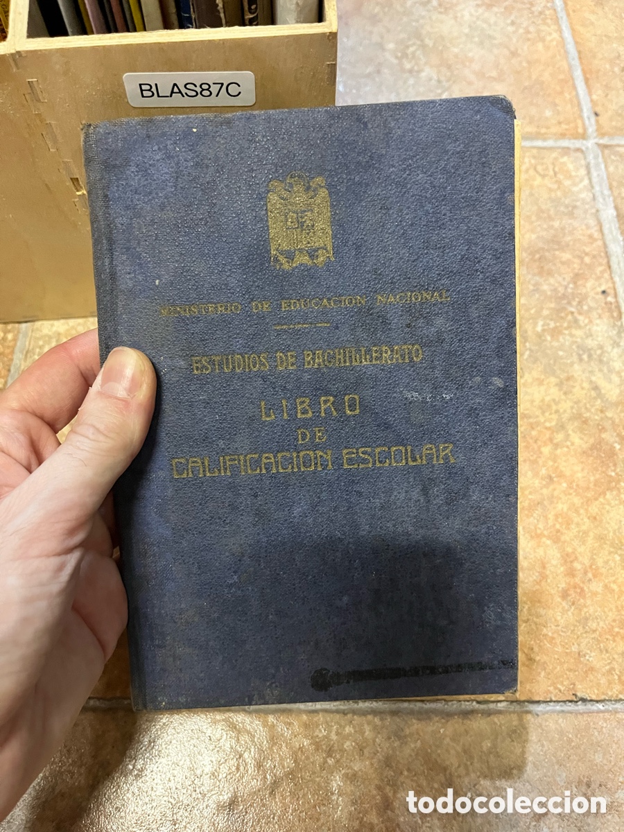 Otros Art&iacute;culos de Coleccionismo en Papel: Blas87C 1946 libro de calificaci&oacute;n escolar. Estudios de bachillerato.