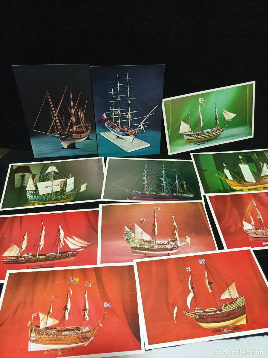 Otros Art&iacute;culos de Coleccionismo en Papel: COLECCION DE 11 LAMINAS DE MAQUETAS DE BARCOS - PUBLICIDAD DE MEDICAMENTOS